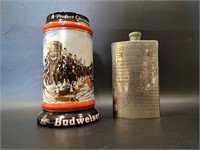 Budweiser Stein & St. Andrews Flask