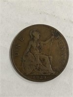 1929 GREAT BRITAIN ONE PENNY