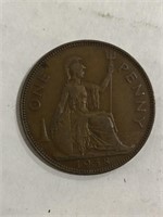 1938 GREAT BRITAIN ONE PENNY