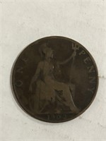 1902 GREAT BRITAIN ONE PENNY