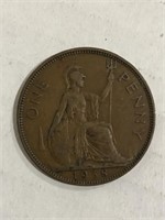 1938 GREAT BRITAIN ONE PENNY