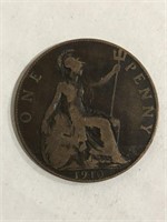 1910 GREAT BRITAIN ONE PENNY