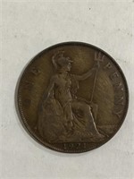 1921 GREAT BRITAIN ONE PENNY