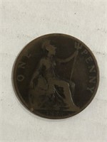 1896 GREAT BRITAIN ONE PENNY