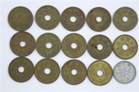 Mid to Late 20th Century Japanese 5 yen Coins