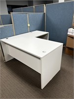 White L Shaped Desk 59"x59"