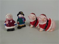 Salt & Pepper Shakers  piggy's & snowmen