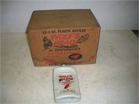 (12) Quarts Of Vintage Wolfs Head 2 Cycle Oil