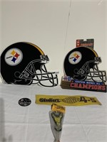 STEELER PENNANT HELMETS, SUPER WAVER, SUPER BOWL