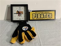 STEELER UTILITY GLOVES, BATTERY OP CLOCK, HEAVY