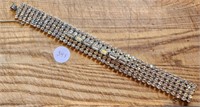 Weiss Rhinestone Bracelet, Saftey Chain, Marked