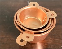 Copper measuring cups