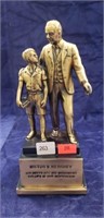 (1) Metal Milton Hershey Figurine