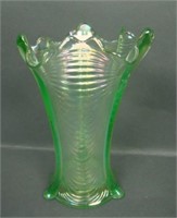 6 3/4” Tall N Drapery Swung Vase – Ice Green (very