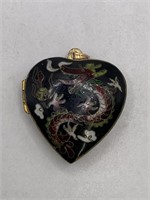 CLOISONNE DRAGON HEART PENDANT