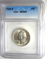 1944-S Quarter ICG MS66+ LISTS $110