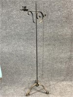 Antique Wrought Iron Tall Candle Stand, 4.5ft