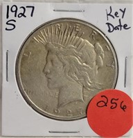 1927-S MORGAN SILVER DOLLAR