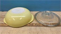 Pyrex 024 Butter Yellow Covered Casserole w/Lid