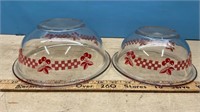 2 Pyrex Red Cherries Bowls (322 & 323)