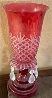 F - CUT-TO-CLEAR VASE 13"T (A32)