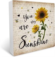 Cosrkee You Are My Sunshine Wood Box Desk Decor Wo