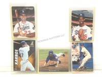 L A Dodgers in person autographed cards