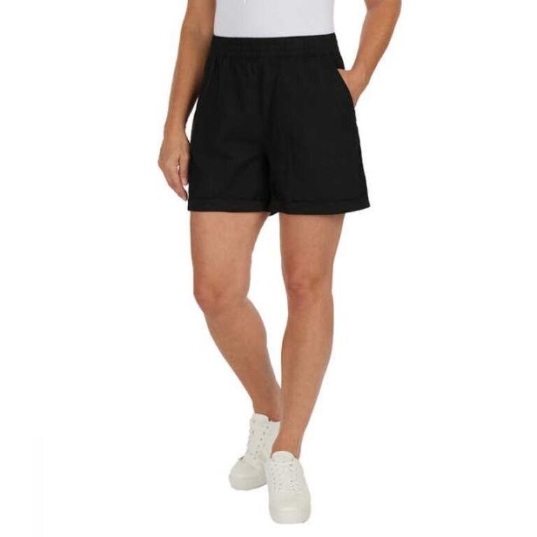 Frank And Oak Women’s LG Linen Short, Black Large