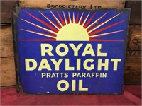 Royal Daylight Pratts Paraffin Oil Enamel Sign