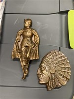 Heavy metal pieces, soldier, and Indian