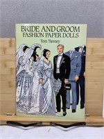 Bride & Groom Paper Dolls in Full Color Never