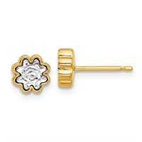 14K - Flower Post Earrings