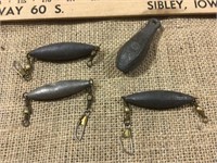 Heavy sinkers - 2 ounce inline sinkers and