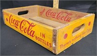 Vtg Yellow Coca Cola Crate