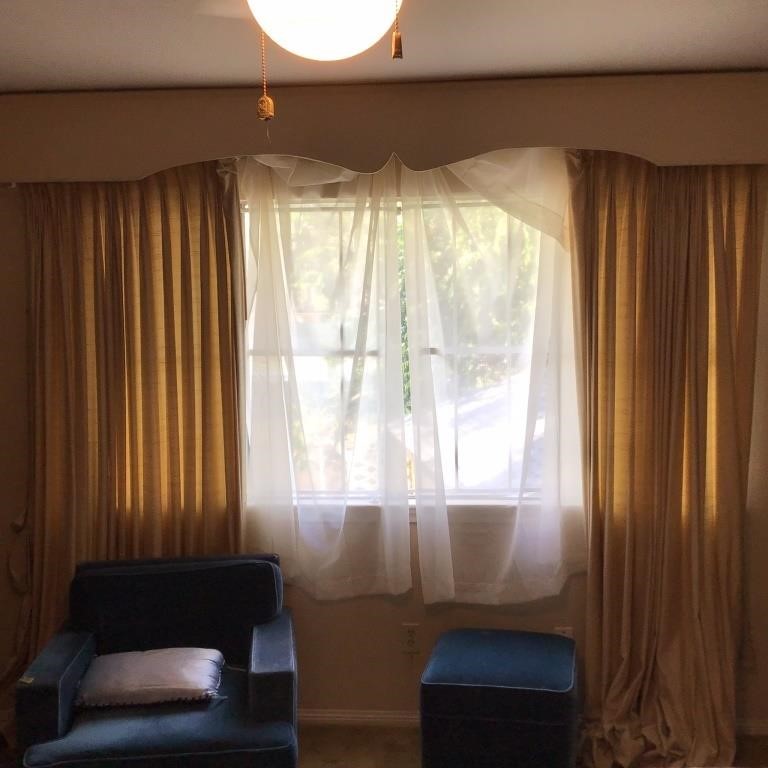 2 PANELS OF LONG DRAPES