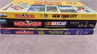 3-COMPLETE USED MONOPOLY BOARD GAMES