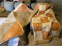 2 Unique Fleece & Vinyl Blankets Bedspread
