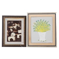 Two framed artworks