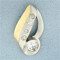 Vintage 1.5ct TW Old European Cut Diamond Pendant