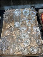 37 PIECES OF CLEAR GLASS