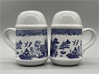 Vintage Blue Willow Salt and Pepper Shakers