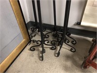 (4) Contemporary Wrought Iron Stands