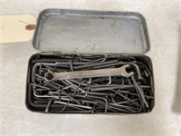 Tin of Allen Wrenches & Small Wrench