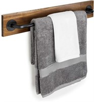 MyGift 28 Inch Rustic Wood Towel Bar