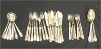 Vintage silver plate park cutlery set