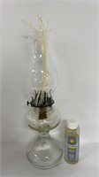 Oil lamp with liquid wax