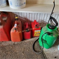 Gas Cans and Sprayer