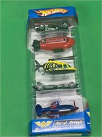 Hot wheels, aerial attack gift pack plane, helicop