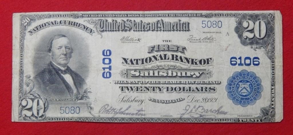1902 $20 National Bank of Salisbury #6106