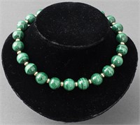 Malachite & Gold-Fill Beaded Necklace